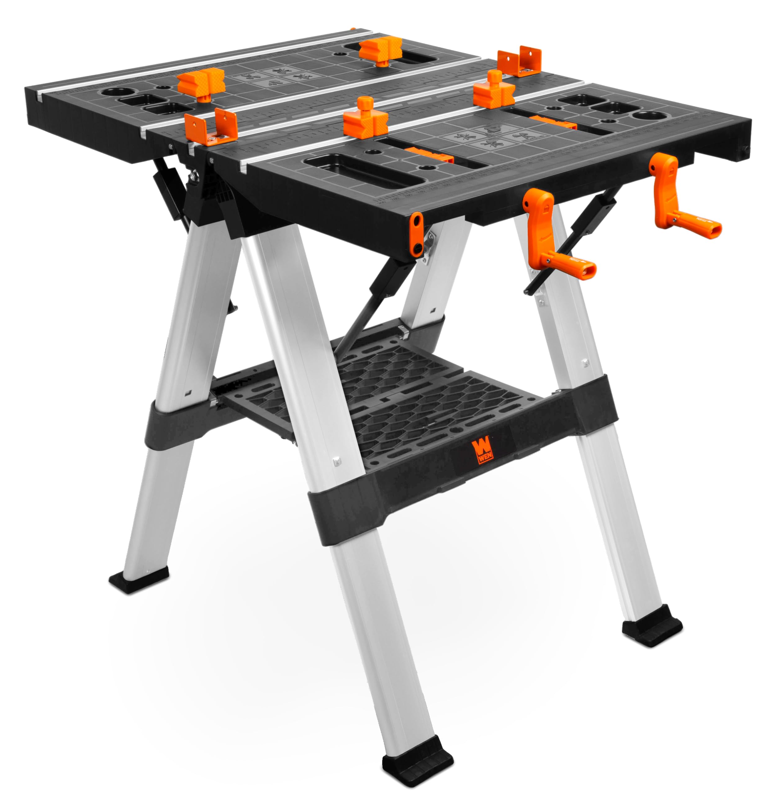 WEN 2-in-1 Folding Work Table and Sawhorse, 440-Pound